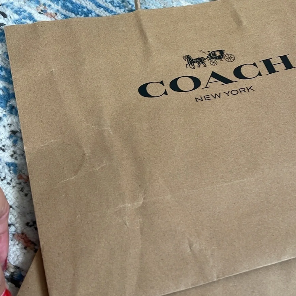 2 medium size coach shopping bags empty
